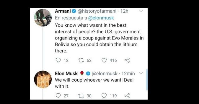 ‘We Will Coup Whoever We Want[for Lithium]’: Elon Musk and the Overthrow of Democracy in Bolivia