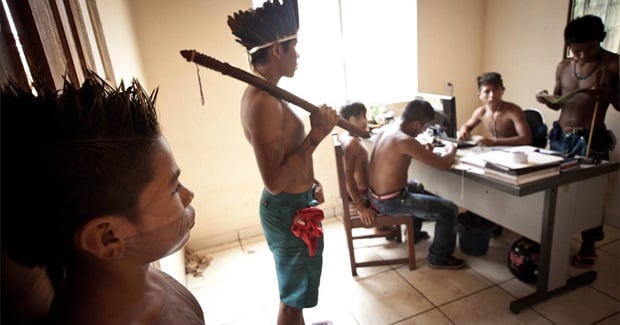 Munduruku Indians Occupy Brazil's National Indian Foundation building