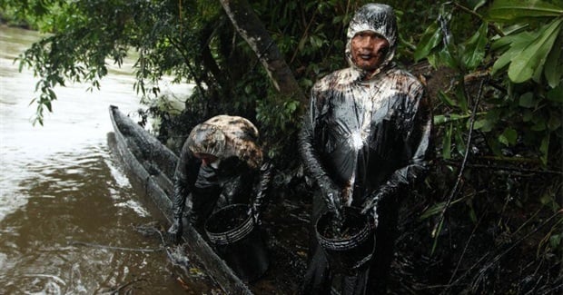 As Rivers Run Black in Peru, Indigenous Tribes Left Cleaning Big Oil's Disaster