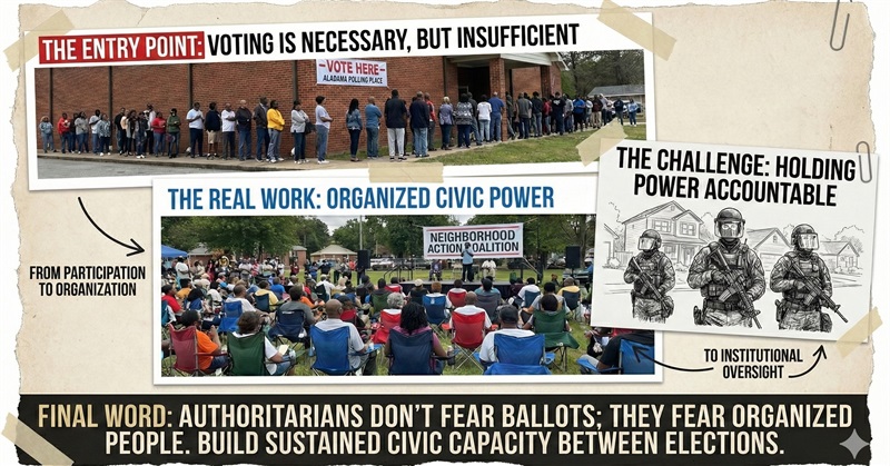 Why Voting Alone Doesn’t Build Democracy — and What Actually Does