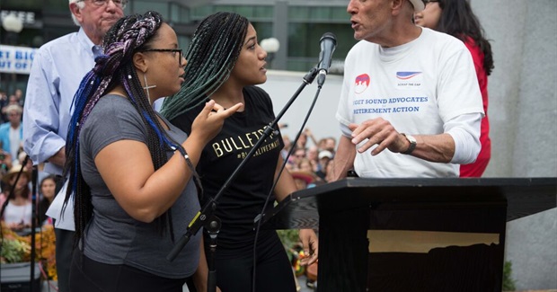 In Her Own Words: The Political Beliefs of the Protester Who Interrupted Bernie Sanders