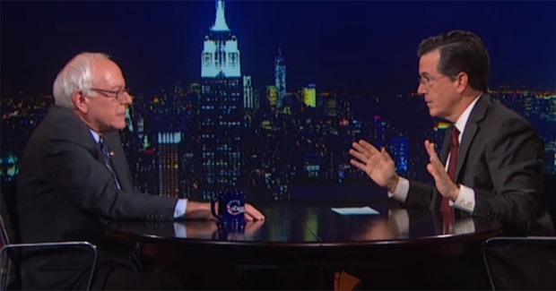 Bernie Sanders to Colbert: "Frightening the Billionaire Class" Should Be Goal of Grassroots Movement
