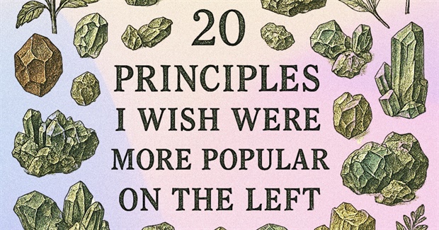 20 Principles I Wish Were More Popular on the Left