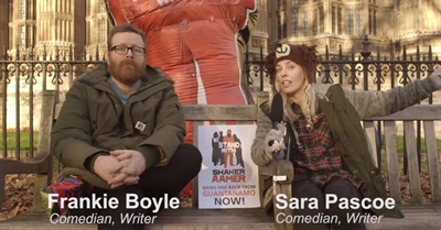 Frankie Boyle and Sara Pascoe Stand With Shaker Aamer