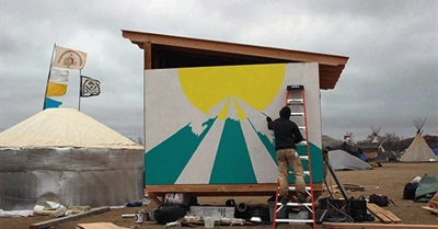 From Across the Country, Gifts of Tiny Houses Arrive for Standing Rock