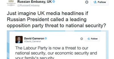 Even The Russian Embassy Is Trolling Cameron Over His 'End Of Days' Anti-Corbyn Tweet