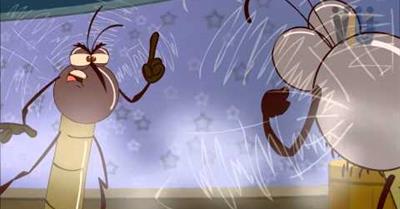 A Mosquito Finds a Tasty Looking Human Arm to Bite, But Is Startled by a Friend and Changes His Mind