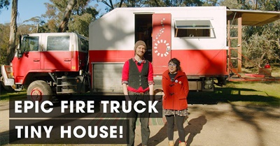 The Tiny House Fire Truck That Runs on Waste Vegetable Oil!