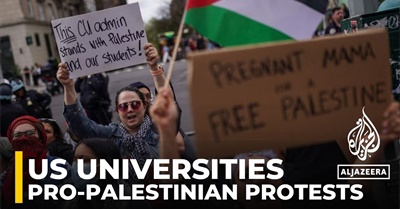 Pro-Palestinian Demonstrations Surge at US Campuses after Columbia University Arrests