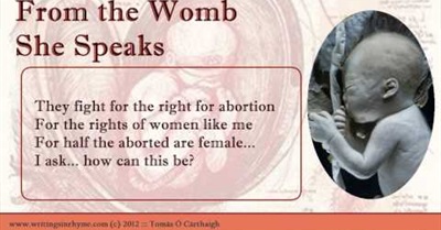 "From the Womb She Speaks" - A Feminist Pro Life poem