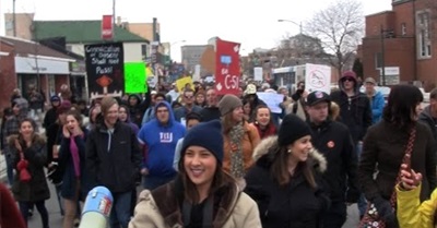 'Choosing Love Over Fear'. Stop Bill C-51 Demonstration. London, Canada.