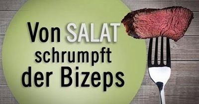 Von Salat schrumpft der Bizeps