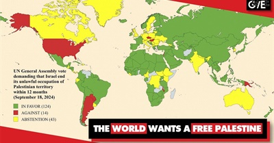 World Demands End to Israel’s Illegal Occupation of Palestine, in landslide UN Vote