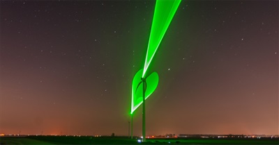 Wind Turbine Laser Art