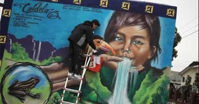 #Water Writes Mural project in Los Angeles, California