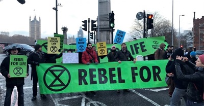 Extinction Rebellion - Rebellion Day - 17 November 2018 - 5 Bridges Occupied