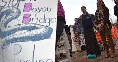 ‘Water Is Life’ Camp Resists Energy Transfer Partners’ Louisiana Bayou Bridge Pipeline