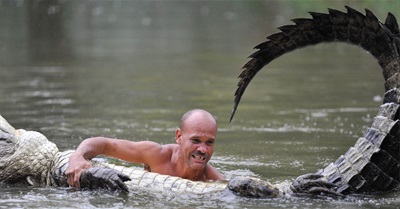 The Man Who Swims With Crocodiles